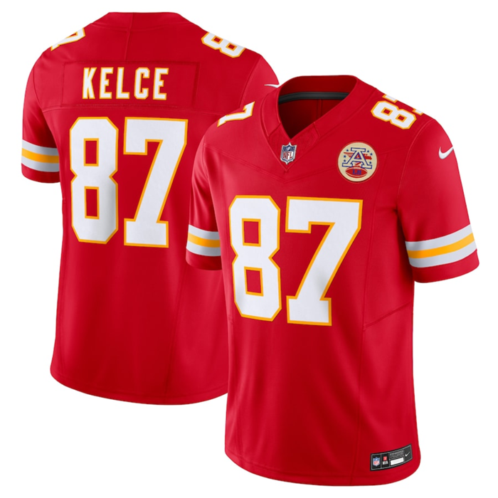 Youth Kansas City Chiefs #87 Travis Kelce Red 2023 F.U.S.E. Vapor Untouchable Limited Stitched Jersey